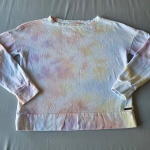 Betsey Johnson Performance Tie Dye Sweatshirt‎ Pullover Top Pastel Women's S